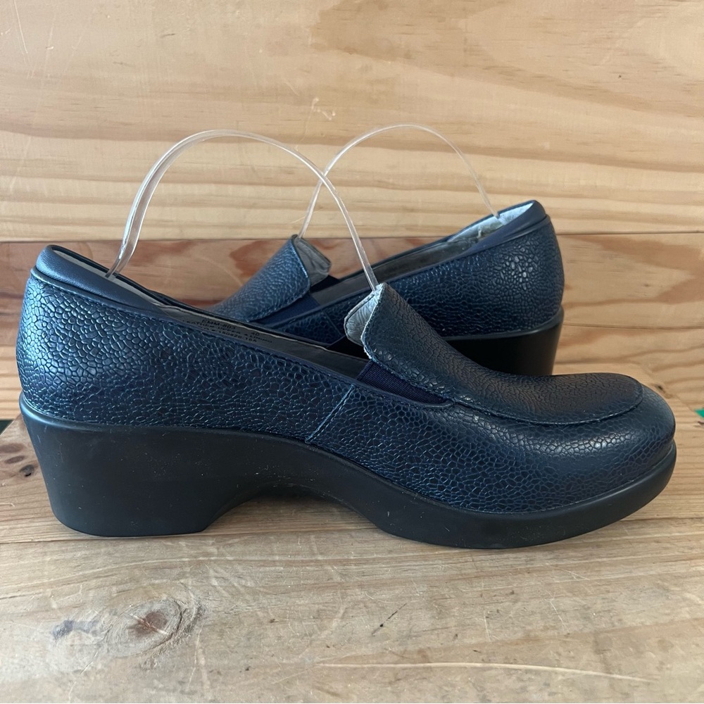 Alegria Emma Masonry Lightly Textured Navy Blue Leather Loafers size 40 - Picture 6 of 12